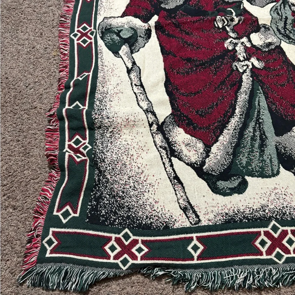Christmas Vintage BEACON Santa Claus‎ Blanket/Throw Blanket Tapestry 48